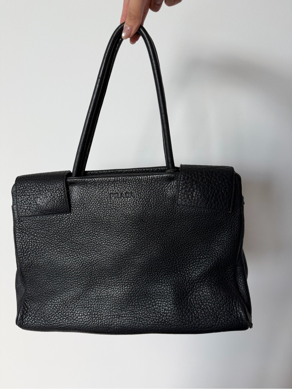 Prada Black Pebbled Leather Bag